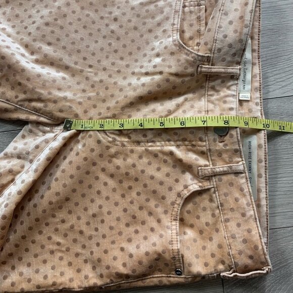 Anthropologie Pilcro Velvet High-Rise Skinny Ankle Polka Dot Pants - Picture 14 of 16